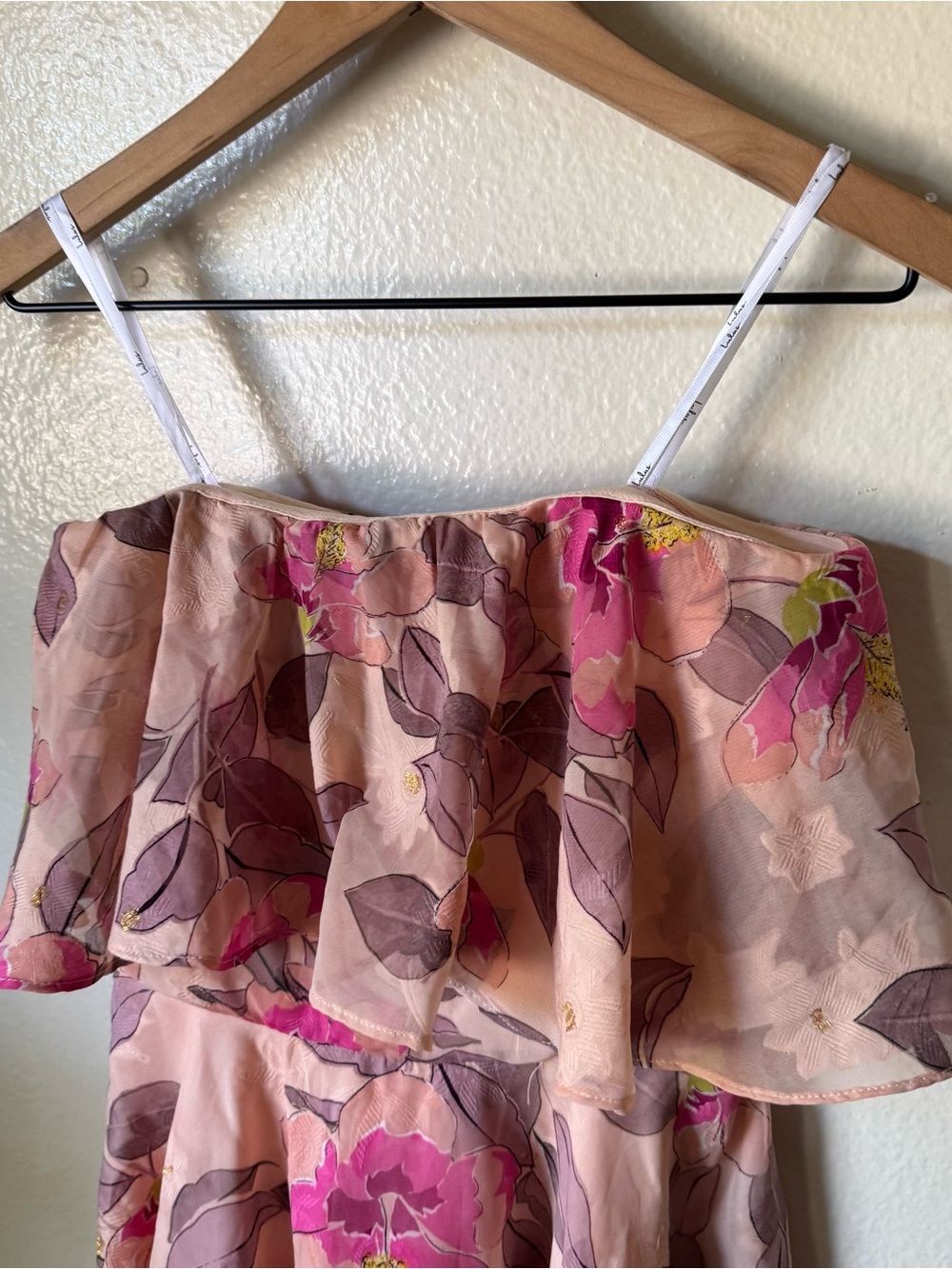 Lulus | Perfect Paradise Pink Floral Print Jacquard Strapless Mini Dress - Picture 3 of 7